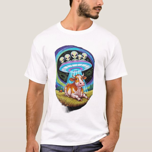 Ein Pizzasschnitt mit einem Burger. T-Shirt (Vorderseite)