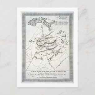 Ein Plan der glorreichen Schlacht von Waterloo (en Postkarte