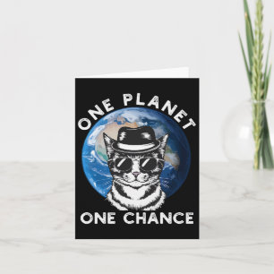 Ein Planet eine Chance Mutter Erde Tag Männer Frau Karte
