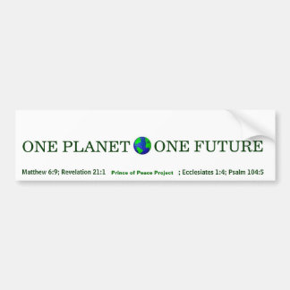 EIN PLANET, EINE ZUKUNFT durch Prinzen des Autoaufkleber