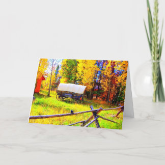 Ein Planwagen in einer Fall-Einstellung in Karte