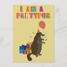 Ein platypus das Liebe zum Party