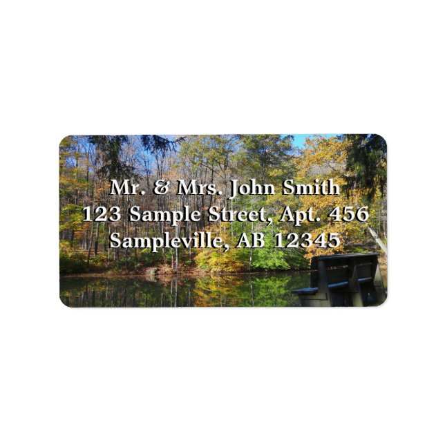 Ein Platz mit Blick auf den Herbst in Pennsylvania Adressaufkleber (Vorne)