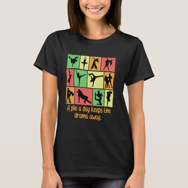 Ein Plie A Day Behalte den Dancer Dan T-Shirt (Vorderseite)