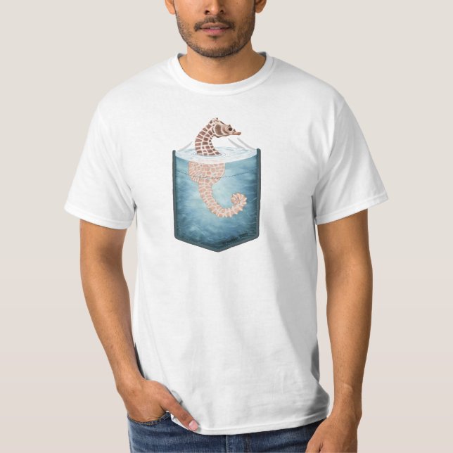 Ein Pocket-Seepferd T-Shirt (Vorderseite)