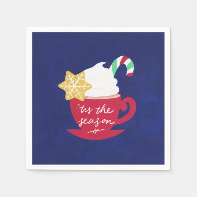 Ein Pokal von 'Dies ist die Jahreszeit Serviette (Vorderseite)