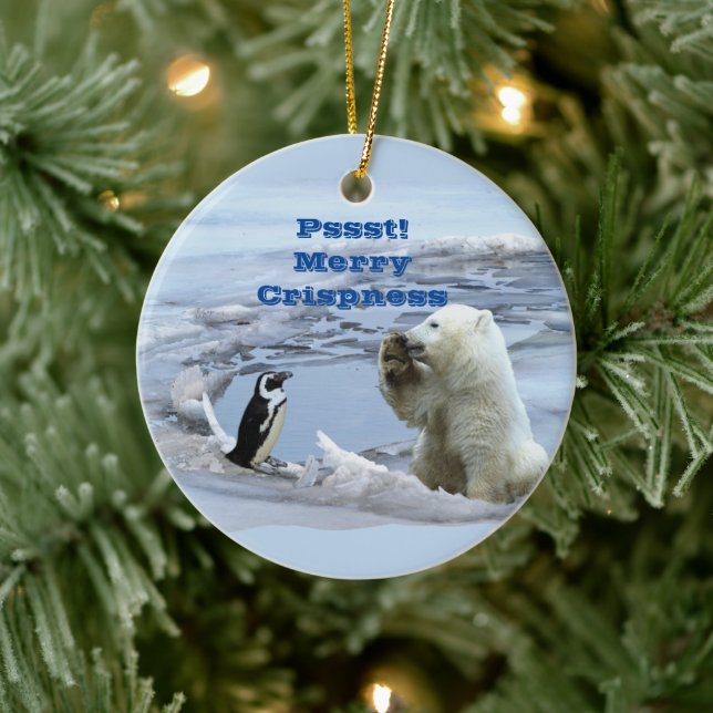 Ein Polar Bären Weihnachten Keramik Ornament (Baum)
