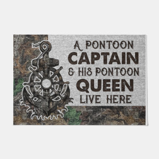 Ein Pontoon-Kapitän und seine Pontoon-Königin lebe Fußmatte