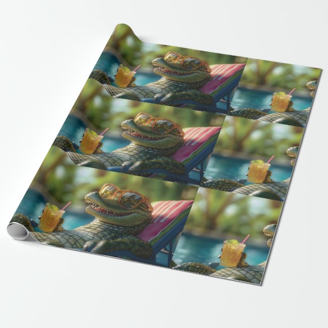 Ein Poolside-Cocktail für den Musiker Geschenkpapier (Ungerollt)
