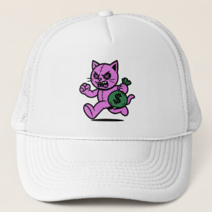 Ein POP-CAT-DIEB Hoodie Denim-Jacke Truckerhut Truckerkappe