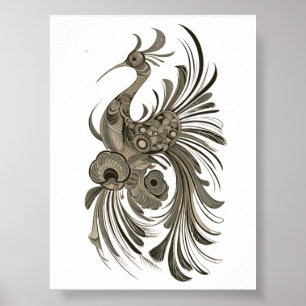 Ein Portrait der asiatischen Vogelmauer Poster