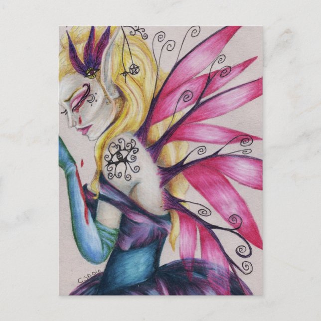 Ein Portrait der süßen Traurigkeit Postkarte (Vorderseite)