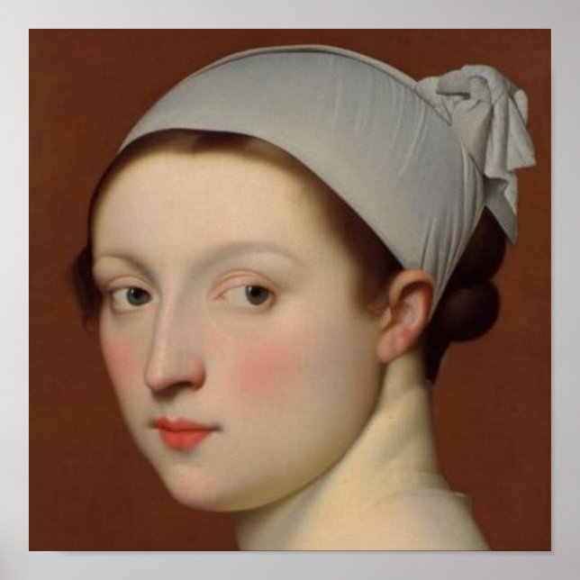 Ein Portrait einer jungen Frau im klassischen Stil Poster (Vorne)