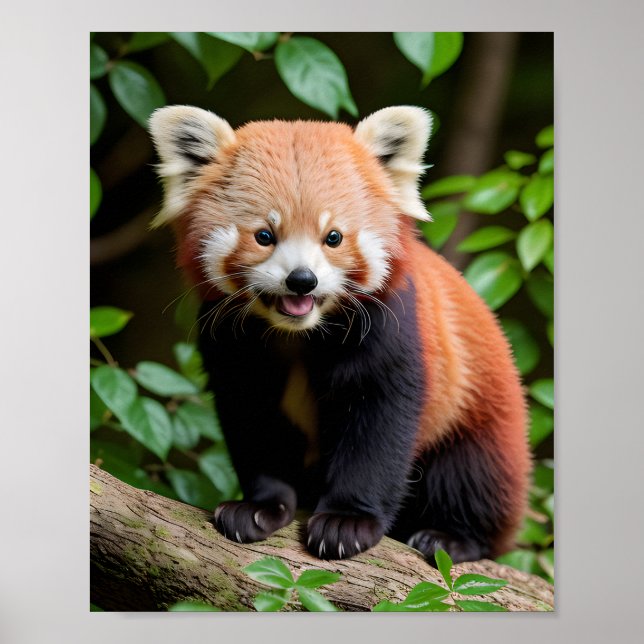 Ein Portrait eines Niedlichen roten Panda Poster (Vorne)