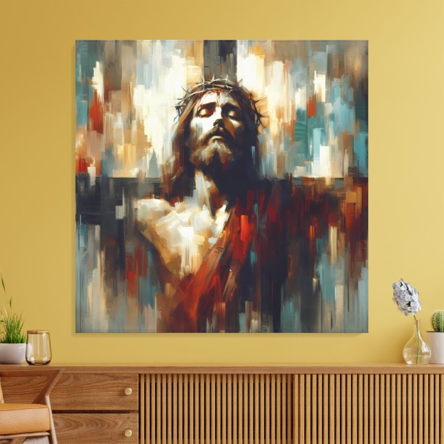 Ein Portrait von Jesus Christus Ausdauer Leinwanddruck (Insitu (Wohnzimmer))