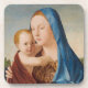 Ein Portrait von Mary und Baby Jesus Getränkeuntersetzer (Vorderseite)