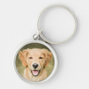 Ein Porträt eines golden retriever-Welpen Schlüsselanhänger