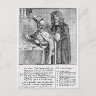 Ein Portrayal von Titus Oates Postkarte