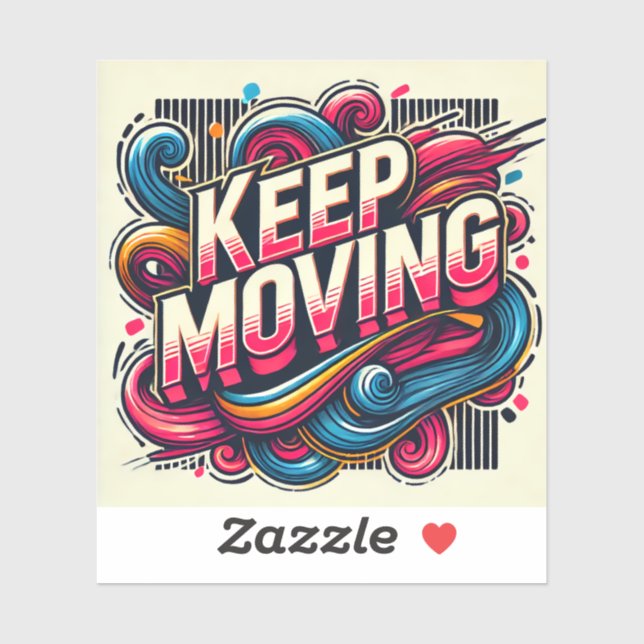 Ein positiver Werbetext, der behalte, zu gehen Aufkleber (Blatt)