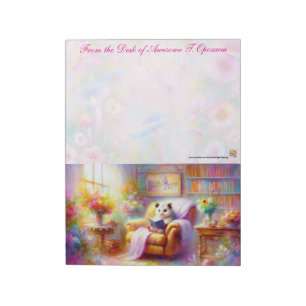 Ein Possum in seinem Lesewinkel Notizblock