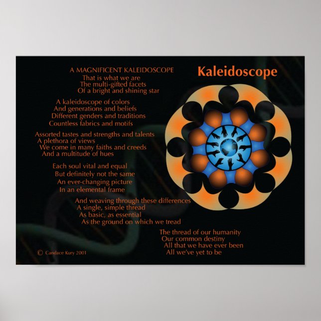 Ein prächtiges Kaleidoskop Poster (Vorne)
