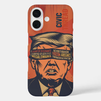 Ein Präsident, der von mentalen Fragen geblendet w iPhone 16 Hülle
