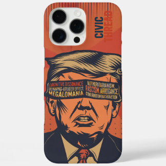 Ein Präsident, der von mentalen Fragen geblendet w iPhone 16 Pro Max Hülle