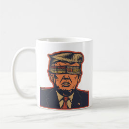Ein Präsident, der von mentalen Fragen geblendet w Kaffeetasse