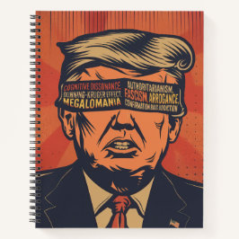Ein Präsident, der von mentalen Fragen geblendet w Notizbuch