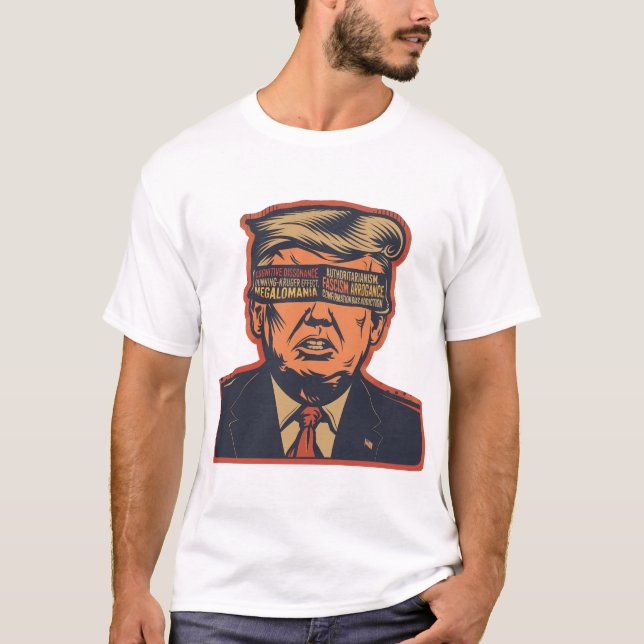 Ein Präsident, der von mentalen Fragen geblendet w T-Shirt (Vorderseite)