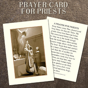 EIN PRAYER FÜR DIE PRIESTEN KATHOLISCHEN RELIGIÖSE PLATZKARTE
