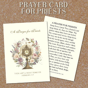 EIN PRAYER FÜR DIE PRIESTEN KATHOLISCHEN RELIGIÖSE PLATZKARTE