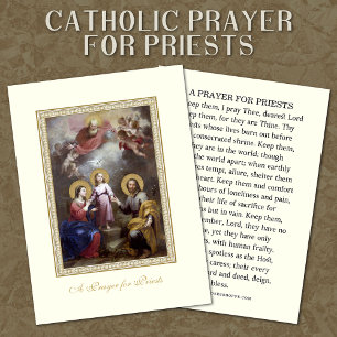 EIN PRAYER FÜR DIE PRIESTEN KATHOLISCHEN RELIGIÖSE PLATZKARTE