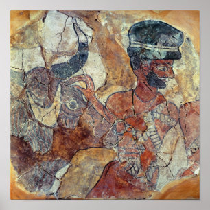 Ein Priester, der einen Stier zum Opfer führt Poster