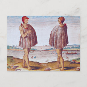 Ein Priester von Secoton in Virginia Postkarte