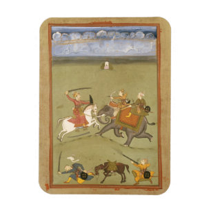 Ein Prinz Fighting seine Feinde auf einem Magnet