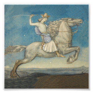 „Ein Prinz kam an“ Aquarell von John Bauer Fotodruck