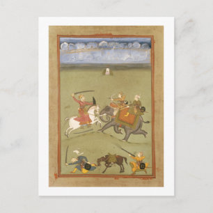 Ein Prinz kämpft gegen einen Elefanten, c.17 Postkarte