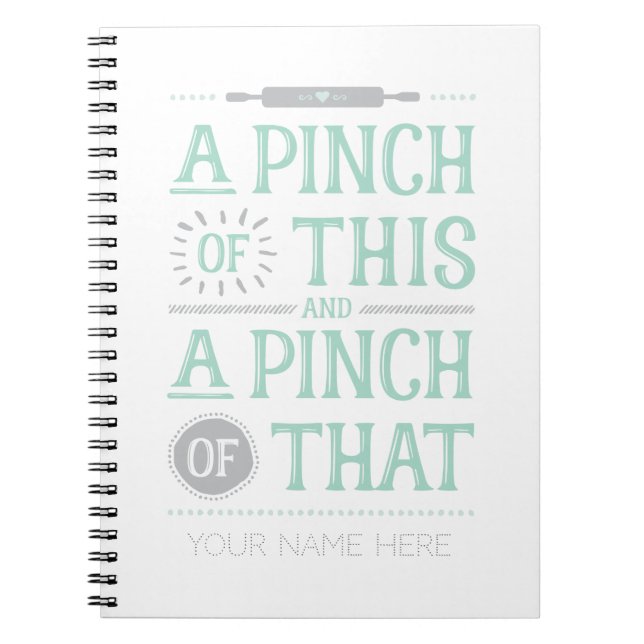 Ein Prise dieses Rezept-Buches Notizblock (Vorderseite)