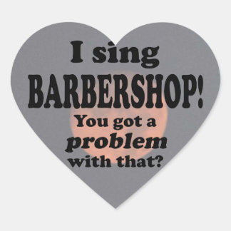 Ein Problem damit got, Barbershop Heart Sticker