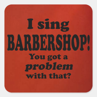 Ein Problem damit got, Barbershop Square Sticker