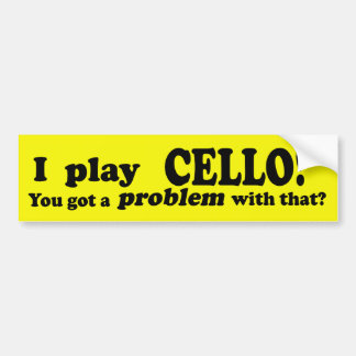 Ein Problem damit got, Cello Autoaufkleber