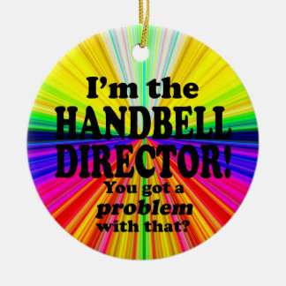 Ein Problem damit got, Handbell Director Keramik Ornament