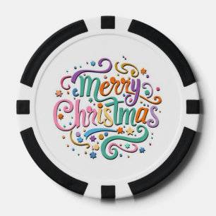 Ein Produkt mit einem Design von "Frohe Weihnachte Pokerchips