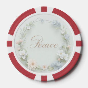 Ein Produkt mit einem Design von "Peace" Pokerchips