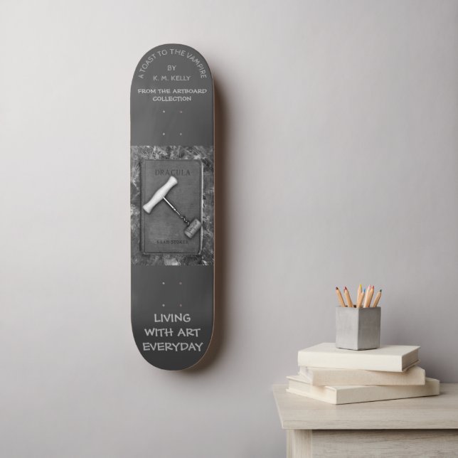 EIN PROST AUF DEN VAMPIRE - Skateboard (Wandkunst)