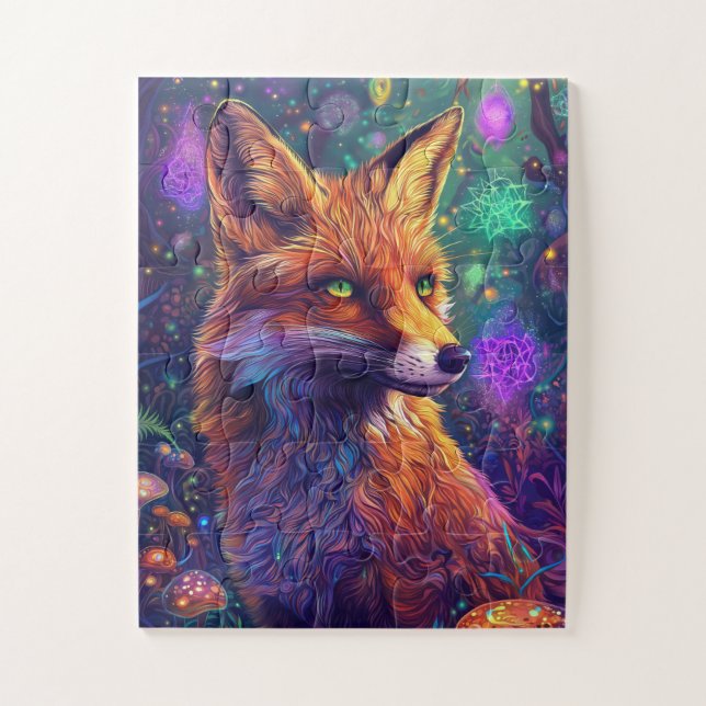 Ein psychedelischer roter Fuchs Puzzle (Vertikal)