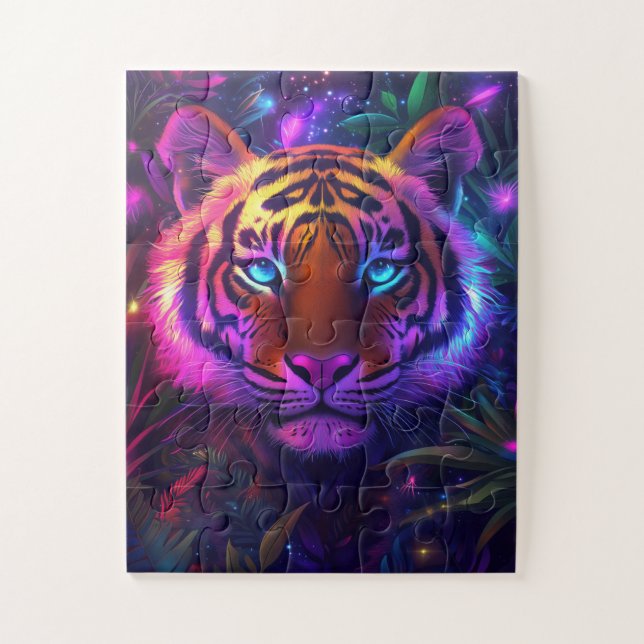 Ein psychedelischer Tiger Puzzle (Vertikal)