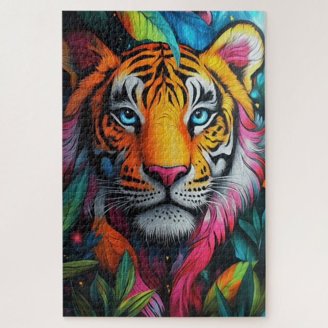 Ein psychedelischer Tiger Puzzle (Vertikal)