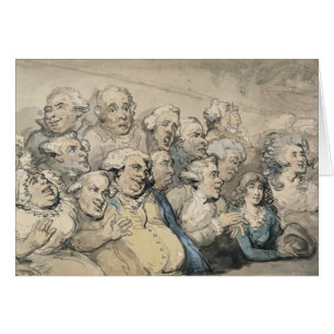 Ein Publikum am Drury Weg-Theater (Stift u. Tinte